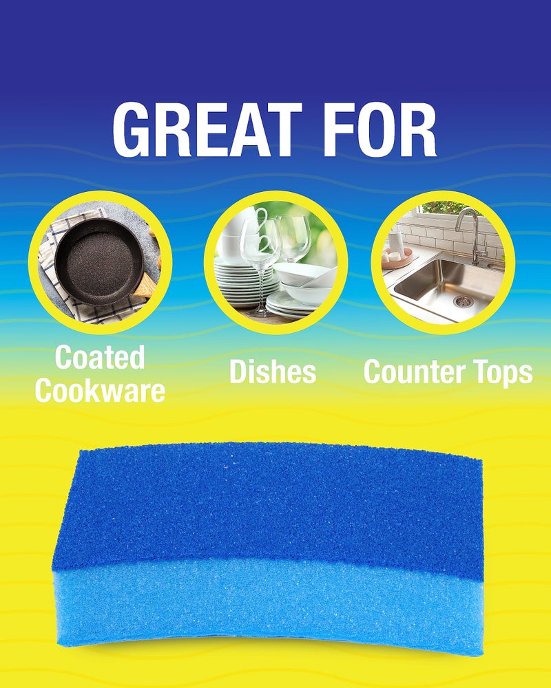 Scrubex Non-Scratch Odor Resistant Scrub Sponge, Multi-Purpose Sponge for Kitchen and Household, Safe for Non-Stick Cookware (12 sponges) - Image 3